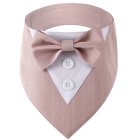 Pet Tie Banquet Suit Triangular Binder (Option: Striped Light Pink-M)