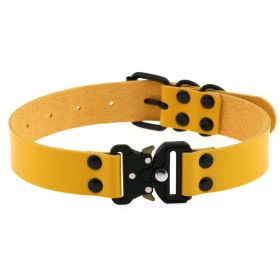 Creative Simple Release Buckle Collar Clavicle Necklace (Color: yellow)